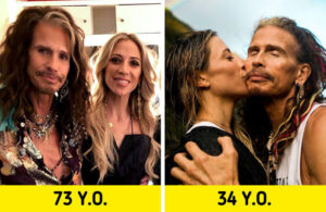 Steven Tyler (73) & Aimee Preston (34)